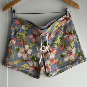 Ralph Lauren Blue and Pink Athletic Shorts with Drawstring Waist